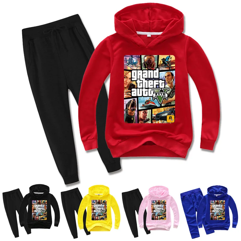 Newest Gta 5 Hoodies Pants 2pcs Sets Kids Children Clothing Boys Gta5 Costumes Clothes Long Sleve Sweatshirts Tops Pant Suits
Newest Gta 5 Hoodies Pants 2pcs Sets Kids Children Clothing Boys Gta5 Costumes Clothes Long Sleve Sweatshirts Tops Pant Suits