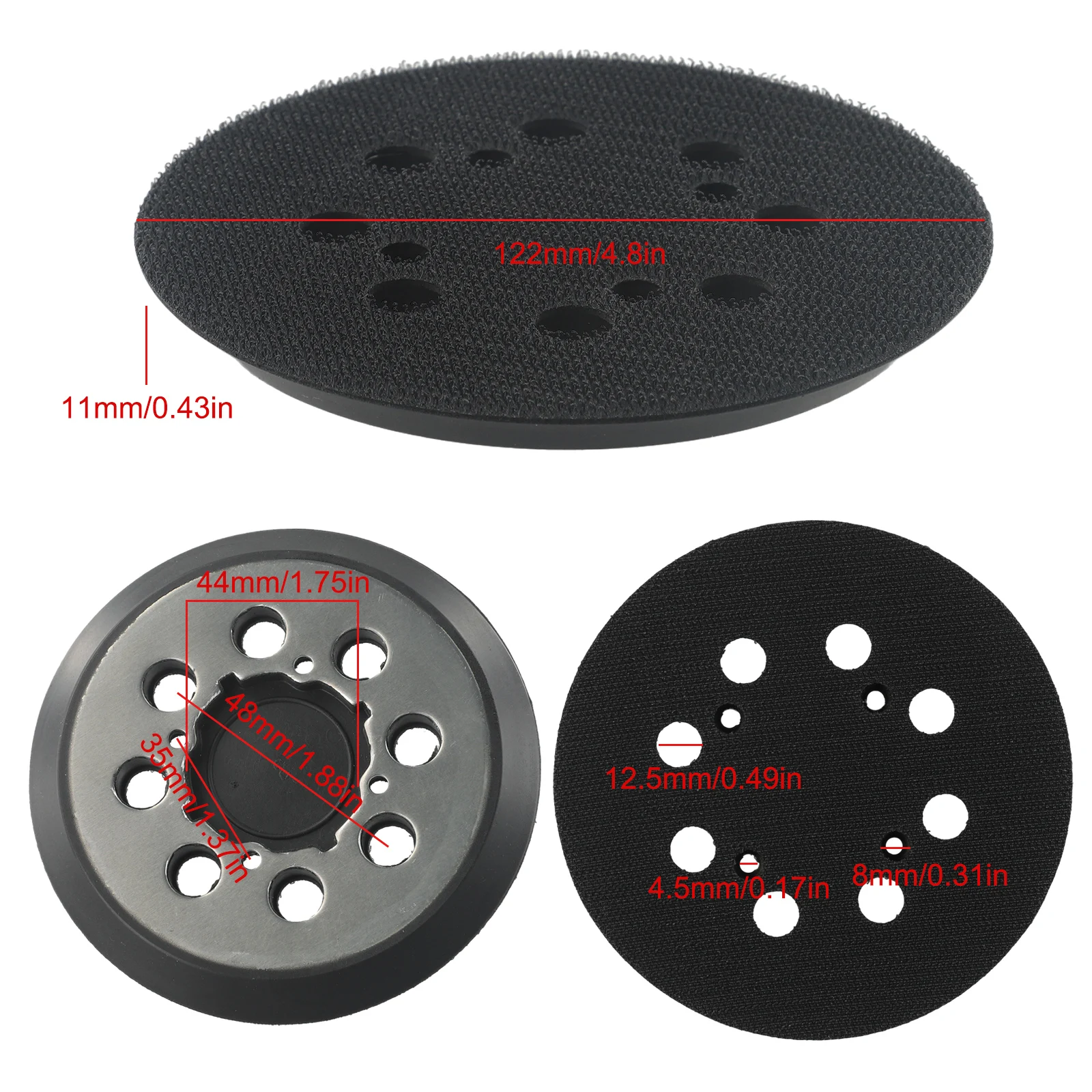 Grinding Mat Sanding Pad 5 inch 8 hole Hook-&-loop pad Metal&PU Parts Size 11mm Useful 5 Inch 8 Hole
Grinding Mat Sanding Pad 5 inch 8 hole Hook-&-loop pad Metal&PU Parts Size 11mm Useful 5 Inch 8 Hole