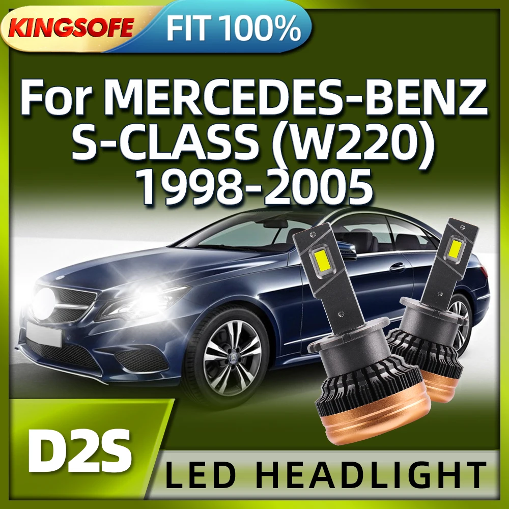 

KINGSOFE D2S LED Headlights 45000Lm Auto Bulbs Car Lamp For MERCEDES-BENZ S-CLASS W220 1998 1999 2000 2001 2002 2003 2004 2005