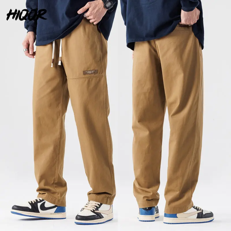 HIQOR Brand Summer Straight Casual Pants Men's Cargo Pants 100% Cotton High Quality Pant Khaki Male Fashion All Match Trousers
HIQOR Brand Summer Straight Casual Pants Men's Cargo Pants 100% Cotton High Quality Pant Khaki Male Fashion All Match Trousers