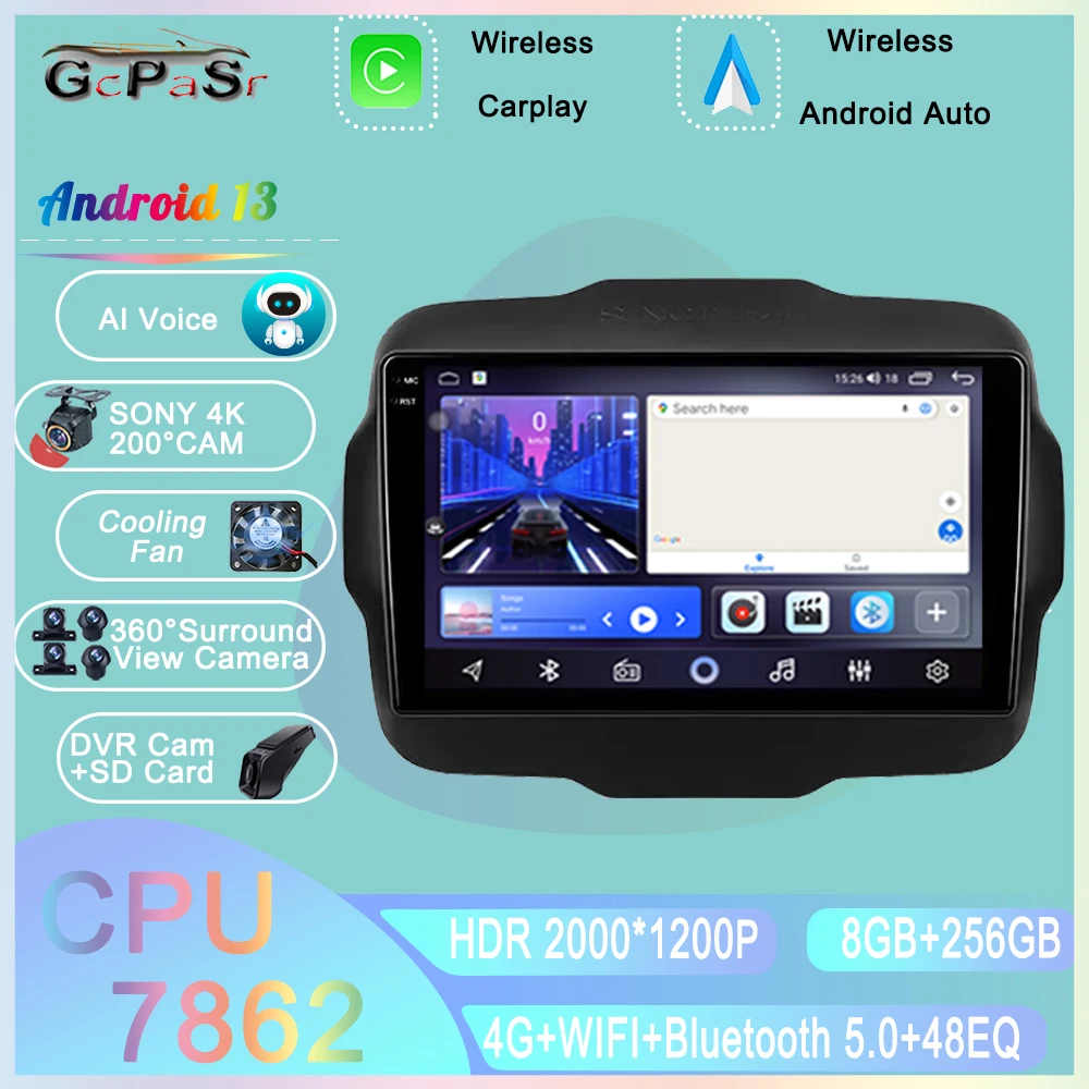 Car Radio For Jeep Renegade 2014 - 2018 Navigation GPS Android Auto 360 Camera HDR Stereo 5G Wifi Multimedia Player No 2din DVD
Car Radio For Jeep Renegade 2014 - 2018 Navigation GPS Android Auto 360 Camera HDR Stereo 5G Wifi Multimedia Player No 2din DVD