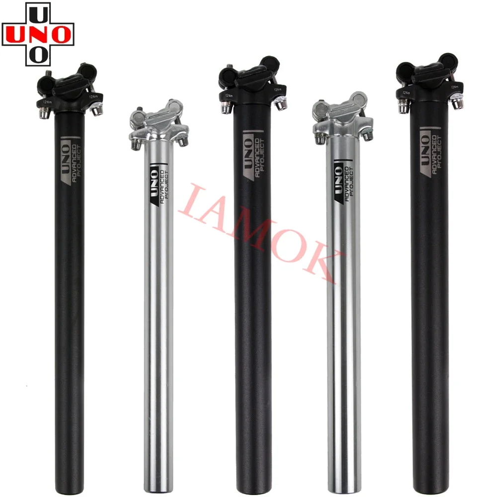 

UNO SP-368 Bicycle Black/Silver Seat Post 350/400mm Iamok Bike Parts 25.4/27.2/28.6/30.9/31.6mm Seatpost