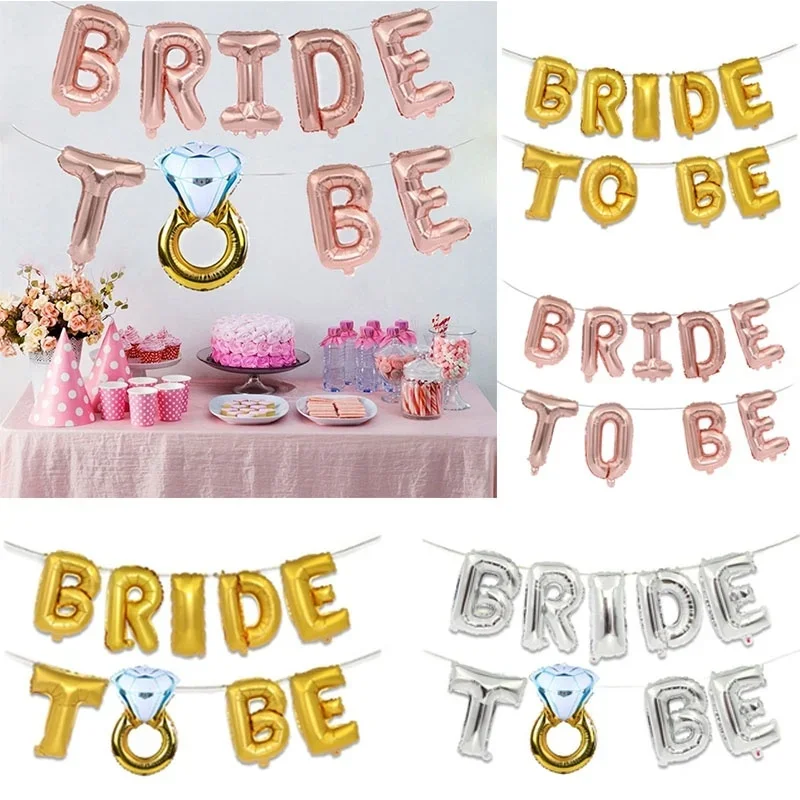 16inch Rose Gold Bride To Be Letter Foil Balloons Diamond Ring Balloon Wedding Bridal Shower for Hen Party Favors Decoration
16inch Rose Gold Bride To Be Letter Foil Balloons Diamond Ring Balloon Wedding Bridal Shower for Hen Party Favors Decoration