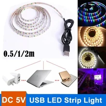 5V USB 60 LED Strip Light SMD 5050 HDTV TV Background Decoration Flexible Lamp Tape 0.5M 1M For TV Computer Monitor Backlight
5V USB 60 LED Strip Light SMD 5050 HDTV TV Background Decoration Flexible Lamp Tape 0.5M 1M For TV Computer Monitor Backlight