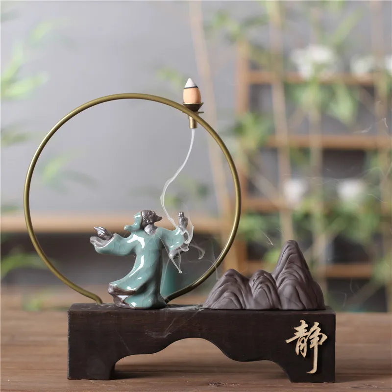 Creative new Chinese Zen ornaments ceramic backflow incense living room desktop home retro decoration aromatherapy furnace
Creative new Chinese Zen ornaments ceramic backflow incense living room desktop home retro decoration aromatherapy furnace
