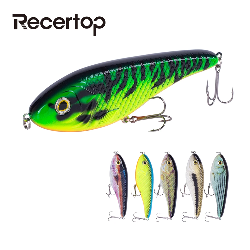Recertop 150mm 81g Glide jerkbait Fishing Lure Muskie lure Slow Sinking Wobblers Pike Bait Artificial Lures Bass Pesca Tackle
Recertop 150mm 81g Glide jerkbait Fishing Lure Muskie lure Slow Sinking Wobblers Pike Bait Artificial Lures Bass Pesca Tackle