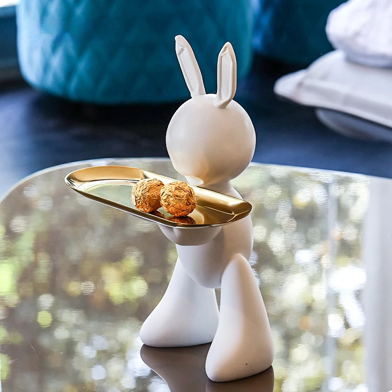 Creative large landing rabbit resin ornaments home living room crafts porch key tray storage decorations
Creative large landing rabbit resin ornaments home living room crafts porch key tray storage decorations