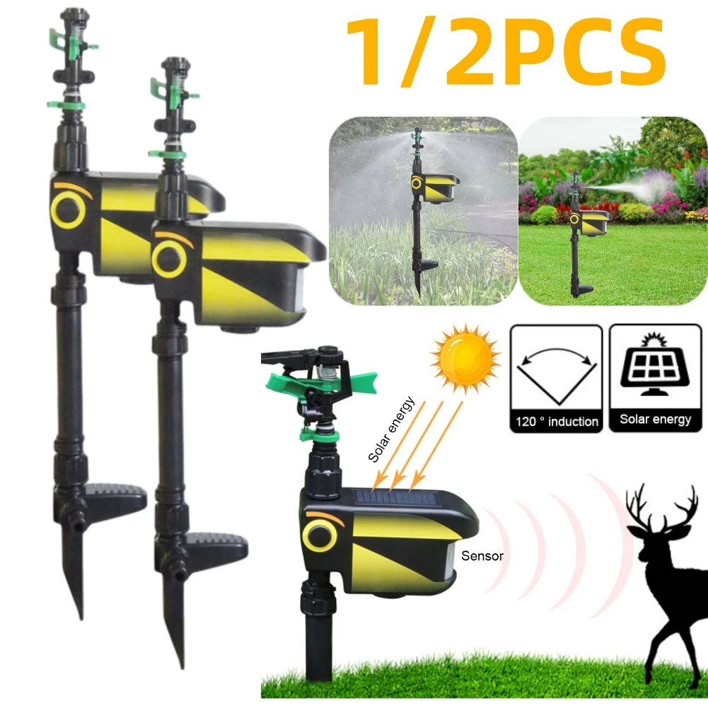 Solar Powered Motion Activated Animal Repeller Sprinkler Automatic Rotating Spray Garden Animals Deterrent Sprinkler Repellent
Solar Powered Motion Activated Animal Repeller Sprinkler Automatic Rotating Spray Garden Animals Deterrent Sprinkler Repellent