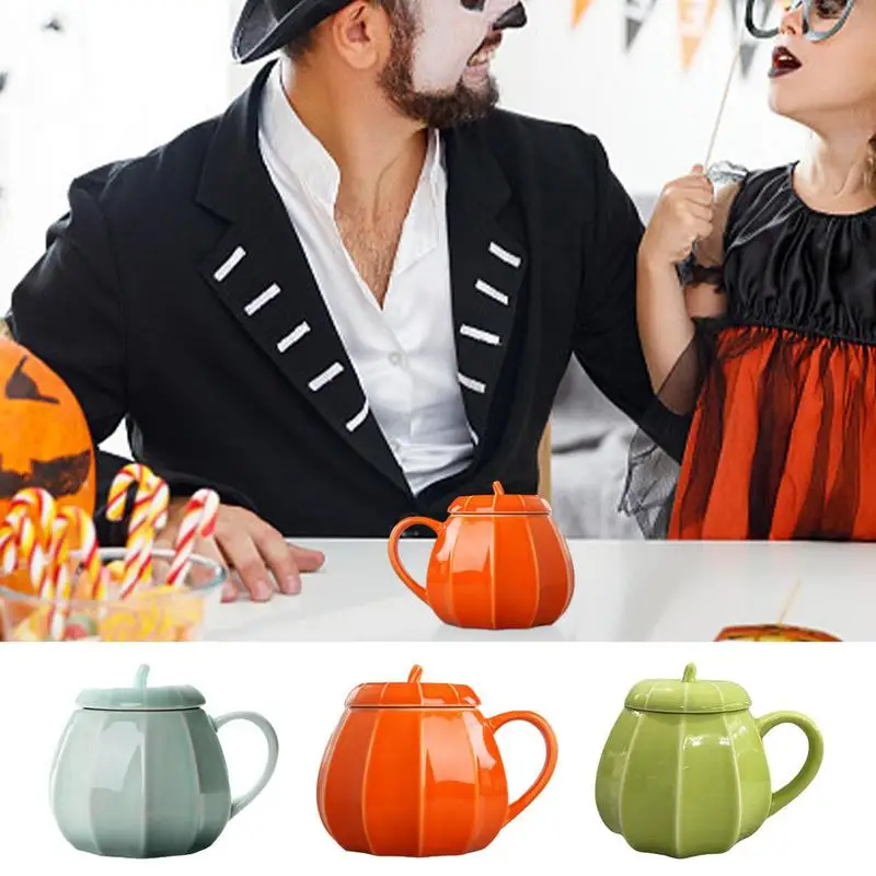 240ml Ceramic Pumpkin Mug Breakfast Oatmeal Cup Halloween Creative Pumpkin Coffee Mugs With Lid Drinking Mug Accessories
240ml Ceramic Pumpkin Mug Breakfast Oatmeal Cup Halloween Creative Pumpkin Coffee Mugs With Lid Drinking Mug Accessories