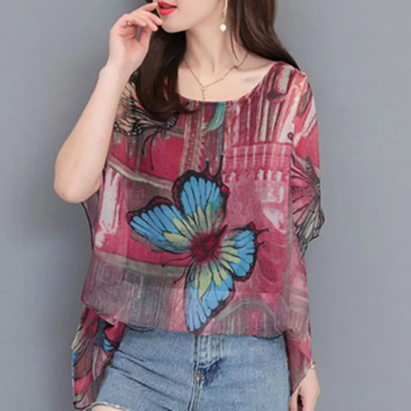 Streetwear Fashion Butterfly Printed Pullovers 2023 Summer Casual Loose Round Neck Women's Clothing Short Sleeve Chiffon T-shirt
Streetwear Fashion Butterfly Printed Pullovers 2023 Summer Casual Loose Round Neck Women's Clothing Short Sleeve Chiffon T-shirt