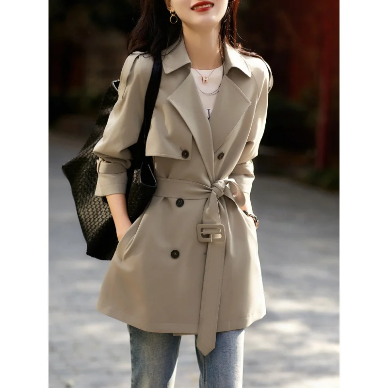 Winter Women's Cold Coat 2023 New Autumn Winter Solid Double Breasted Jaet French RetroTurn-down Collar Windbreaker Women
Winter Women's Cold Coat 2023 New Autumn Winter Solid Double Breasted Jaet French RetroTurn-down Collar Windbreaker Women