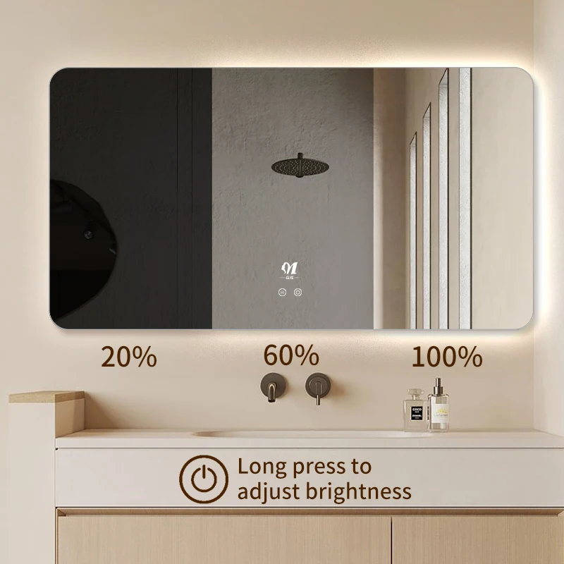 Square Rounded Large Size Cosmetic Makeup Mirror LED Light Defogging Waterproof Dressing Mirror Copper-free Silver Mirror
Square Rounded Large Size Cosmetic Makeup Mirror LED Light Defogging Waterproof Dressing Mirror Copper-free Silver Mirror