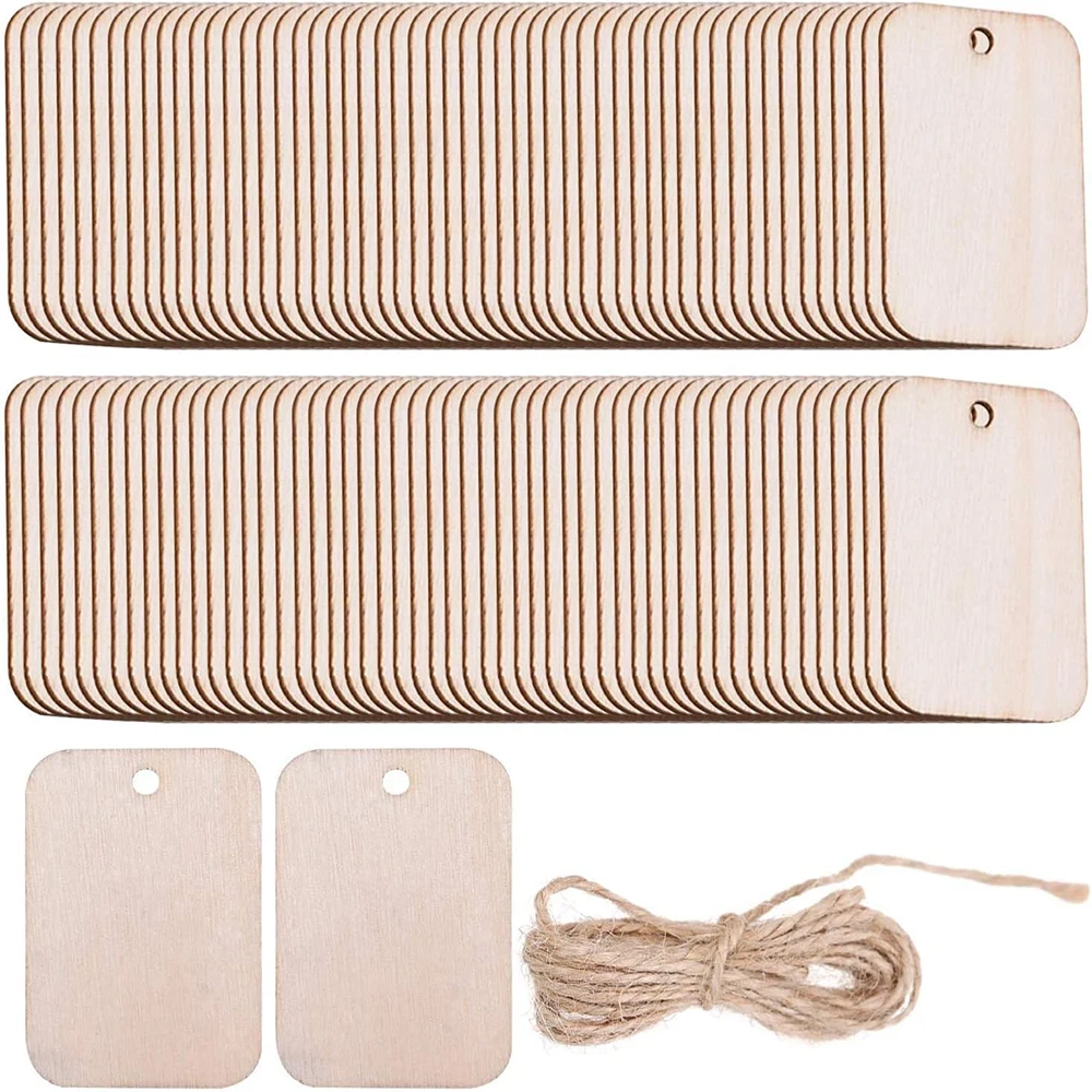 60PCS Unfinished Wood Pieces Wooden Gift Tags Light Wooden Cutout Natural Rustic with Hole and Jute Rope for Craft Projects
60PCS Unfinished Wood Pieces Wooden Gift Tags Light Wooden Cutout Natural Rustic with Hole and Jute Rope for Craft Projects