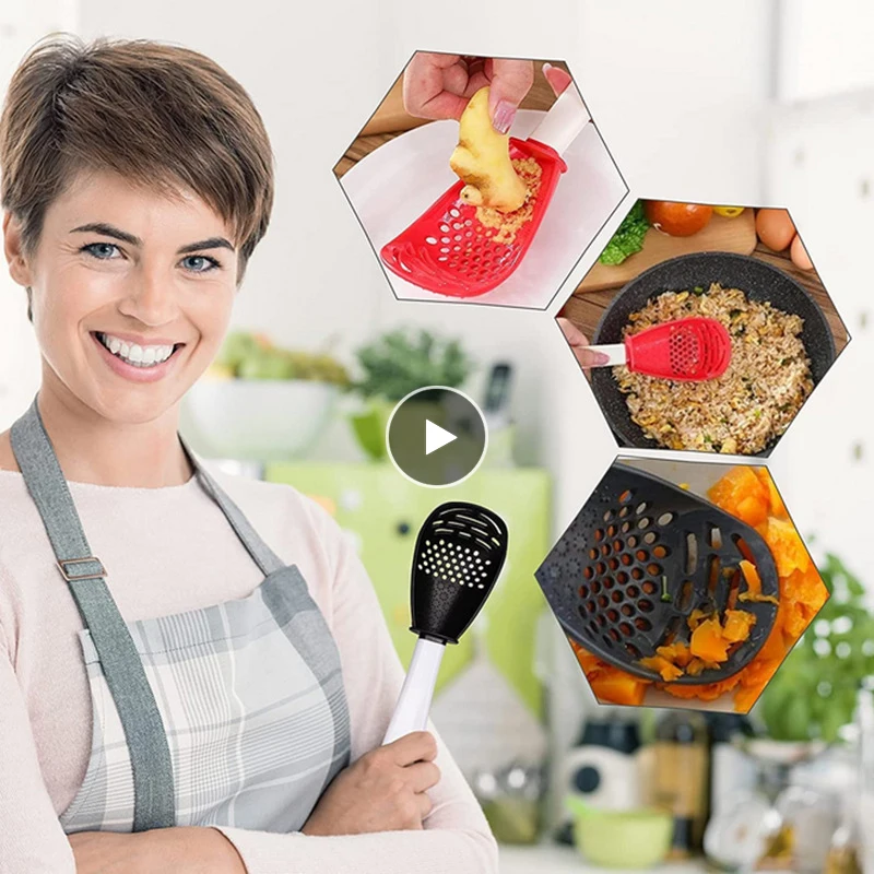 Multifunctional Kitchen Accessories Cooking Spoon Heat-resistant Hanging Hole Home Gadgets Potato Garlic Press Colander Tools
Multifunctional Kitchen Accessories Cooking Spoon Heat-resistant Hanging Hole Home Gadgets Potato Garlic Press Colander Tools