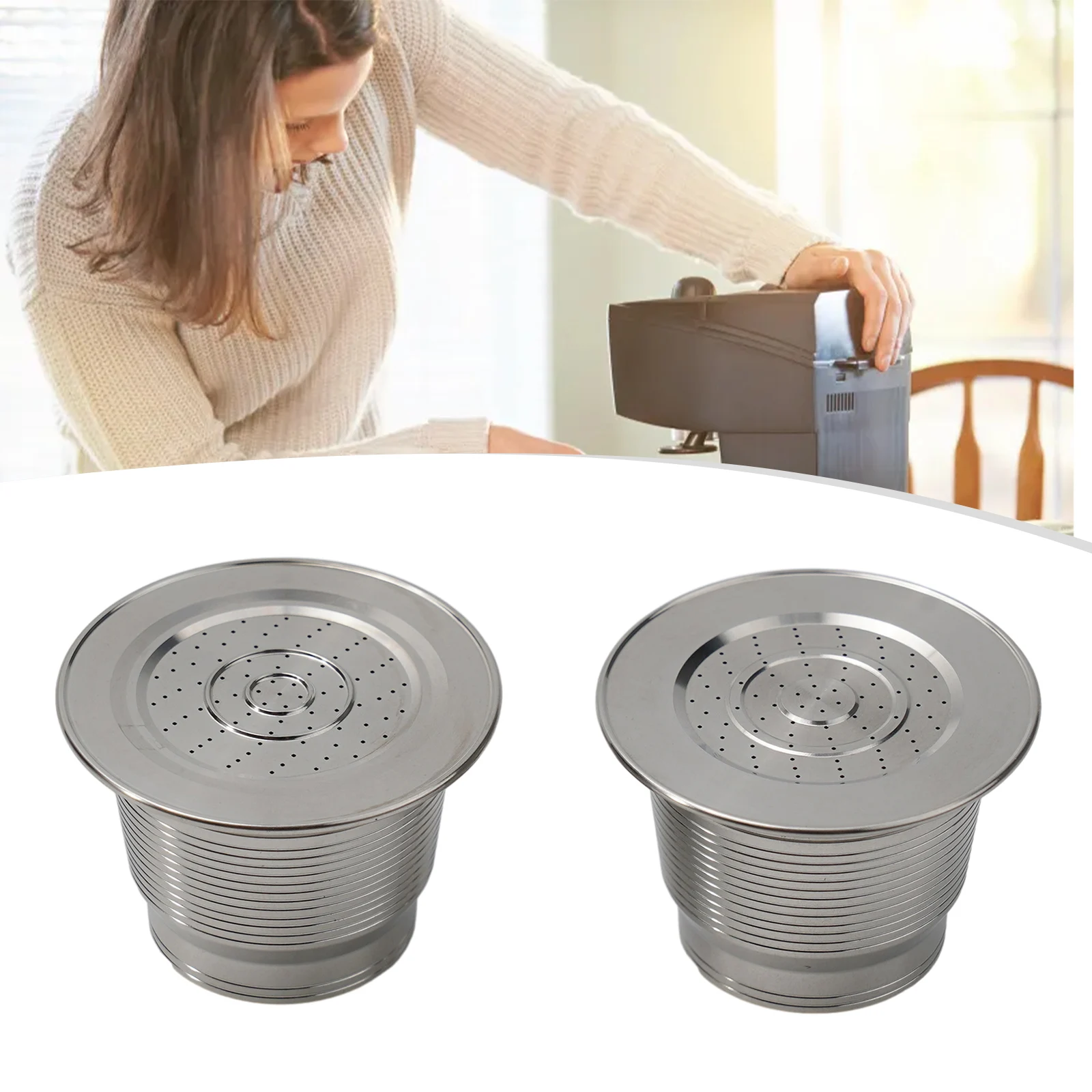 Non-Alcoholic Drinks Coffee Capsule Steel Filter Mesh 04 Stainless Steel 3.7*2.7cm Mesh Silver High-Quality Materials
Non-Alcoholic Drinks Coffee Capsule Steel Filter Mesh 04 Stainless Steel 3.7*2.7cm Mesh Silver High-Quality Materials