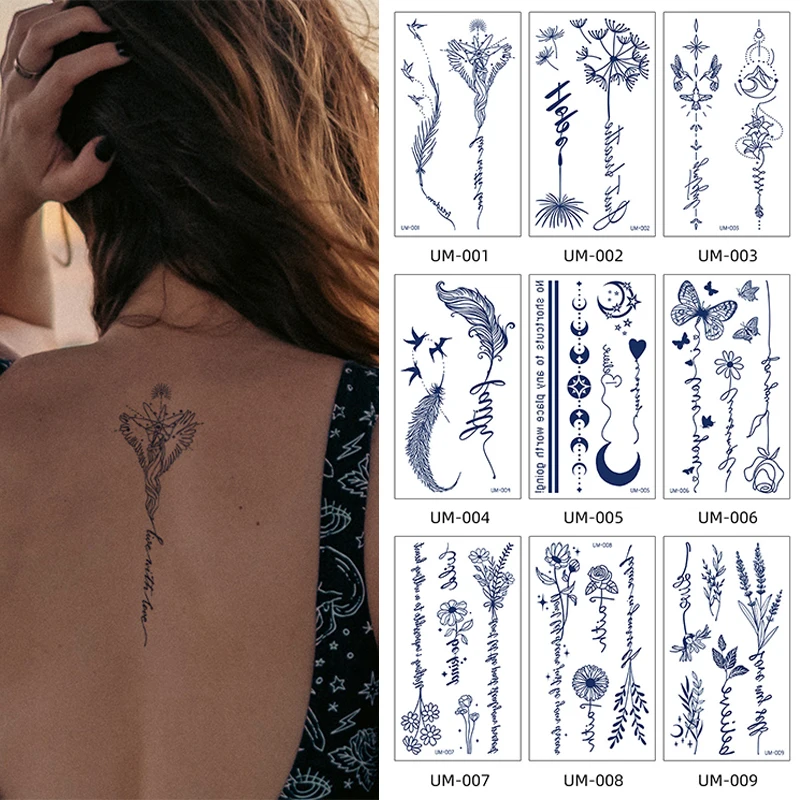 Blue Plant Feather Series Tattoo Stickers Juice Temporary Tattoo Sticker Small Fresh Waterproof Small Tattoo Design Body Art
Blue Plant Feather Series Tattoo Stickers Juice Temporary Tattoo Sticker Small Fresh Waterproof Small Tattoo Design Body Art