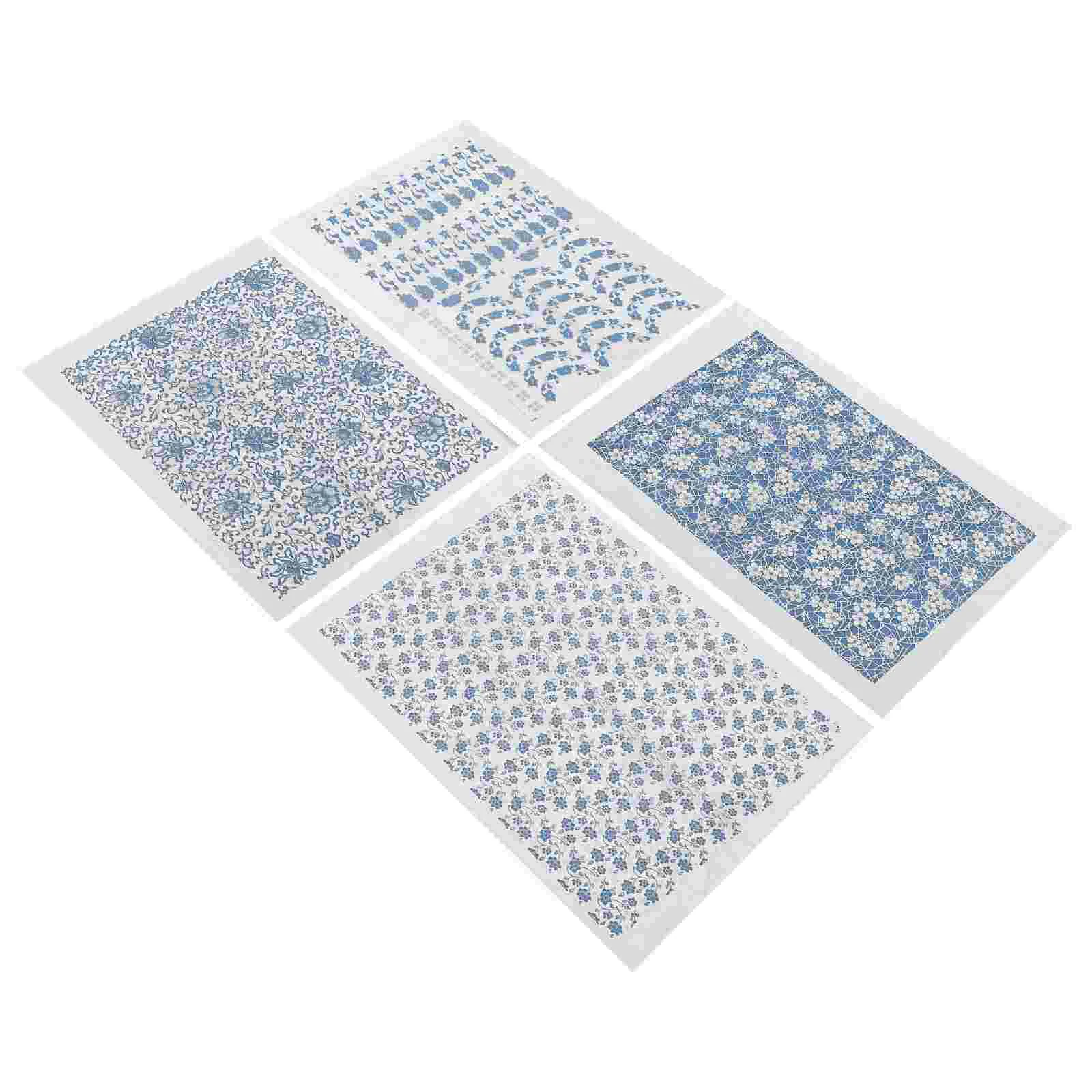 4 Sheets Burnt Pottery Stickers Floral Paper Clay Decal Beautiful Transfer Classic Exquisite Ceramic Decor
4 Sheets Burnt Pottery Stickers Floral Paper Clay Decal Beautiful Transfer Classic Exquisite Ceramic Decor