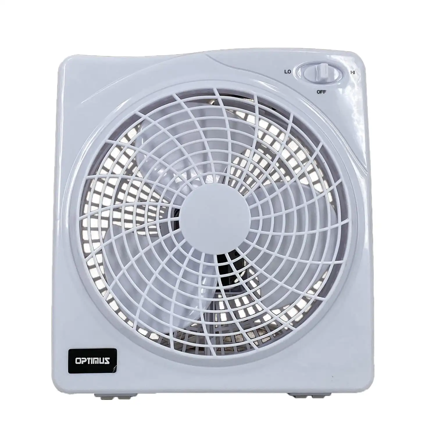 2024 USA 10" Electric Box Fan 3-position slide switch (Off, Low, and Hi) on the front of the cabinet - White
2024 USA 10" Electric Box Fan 3-position slide switch (Off, Low, and Hi) on the front of the cabinet - White