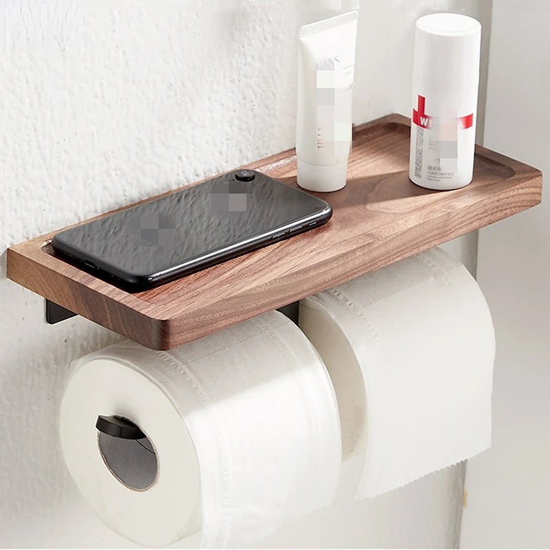 Bathroom Wood Paper Holder Wall Mounted Phone Rack Toilet Tissue Shelf Bathroom Accessories Acrylic Paper Towel Dispenser 
Bathroom Wood Paper Holder Wall Mounted Phone Rack Toilet Tissue Shelf Bathroom Accessories Acrylic Paper Towel Dispenser