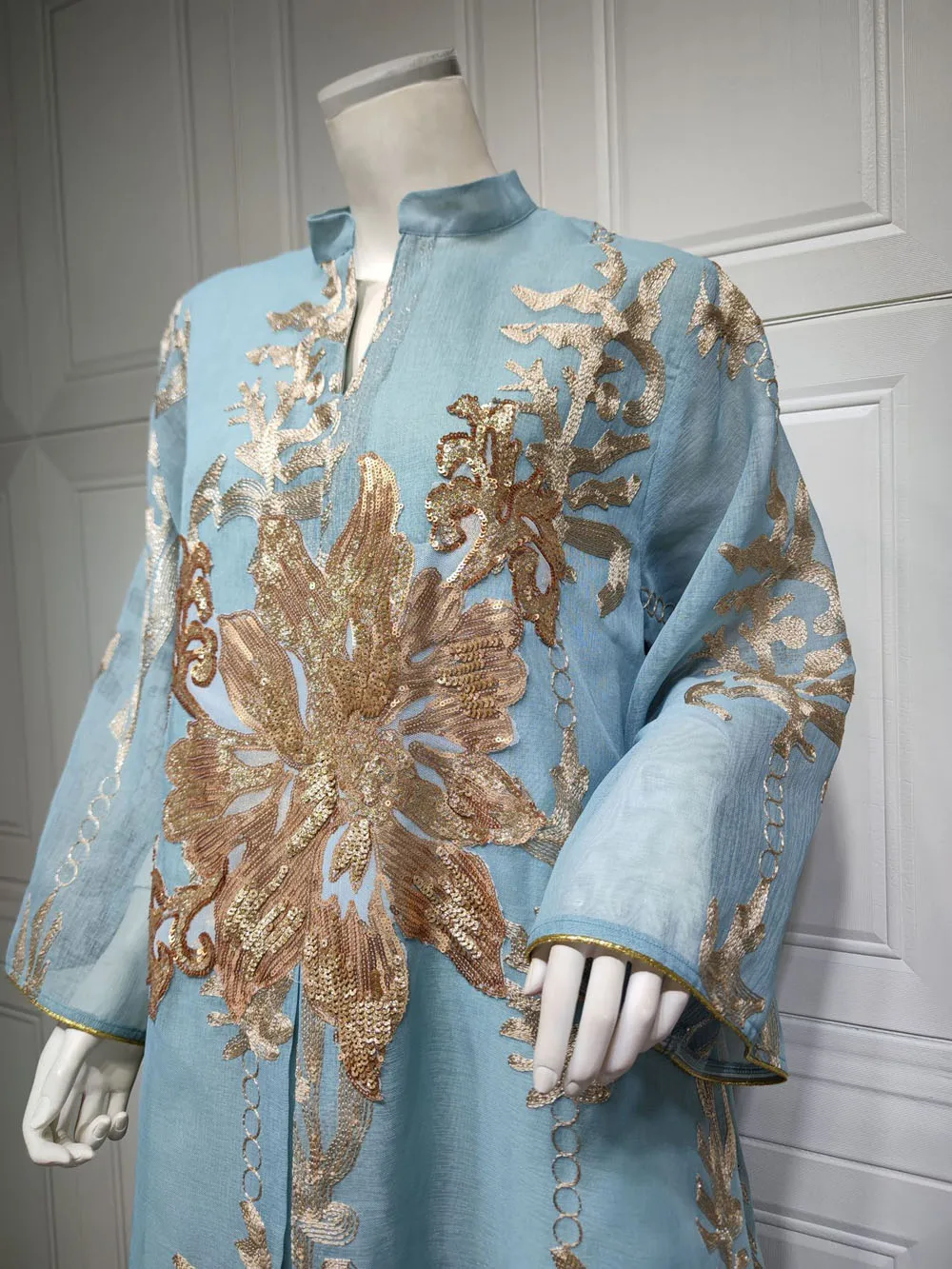 Maxi Dress Golden Sequins Embroidery Green White Abaya Woman Muslim Female Jalabiya Arabic Elegant Clothing Long Sleeves 259 Mallzona Sf3e9e7f40e7f42f4ad83116cda9e9881y Maxi Dress Golden Sequins Embroidery Green White Abaya Woman Muslim Female Jalabiya Arabic Elegant Clothing Long Sleeves Mallzona