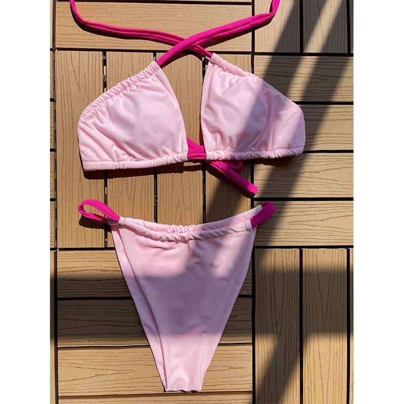Sexy Lingerie Low Waist Swimsuit Beachwear Sexy Beach Wear Bathing Swimwear Bikini Suit Women Solid Cute Sleeveless Bathing Suit
Sexy Lingerie Low Waist Swimsuit Beachwear Sexy Beach Wear Bathing Swimwear Bikini Suit Women Solid Cute Sleeveless Bathing Suit