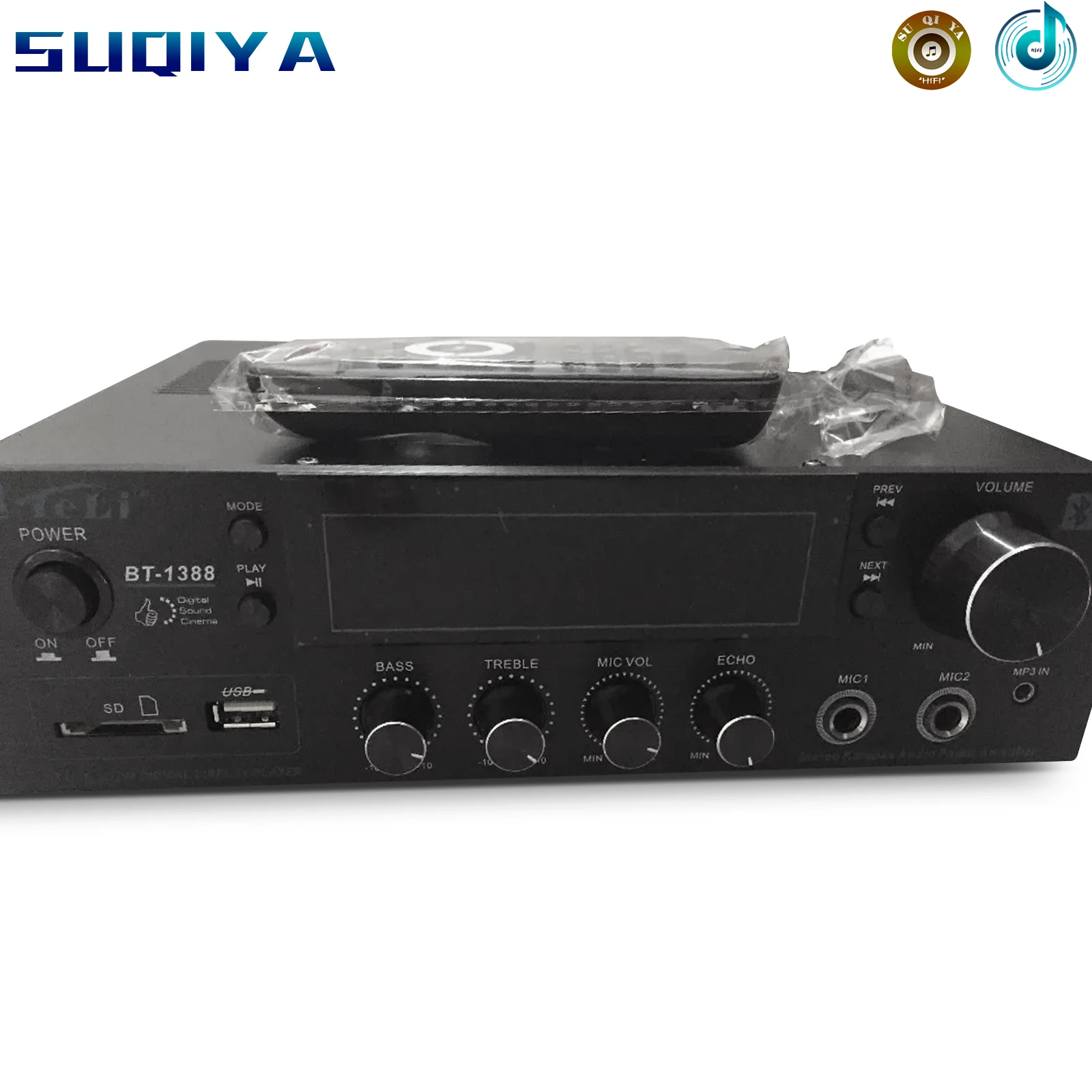 Newest BT1388 80W+80W HIFI Karaoke home theater stereo audio amplifier Support Bluetooth. Dual microphone.USB.SD card
Newest BT1388 80W+80W HIFI Karaoke home theater stereo audio amplifier Support Bluetooth. Dual microphone.USB.SD card