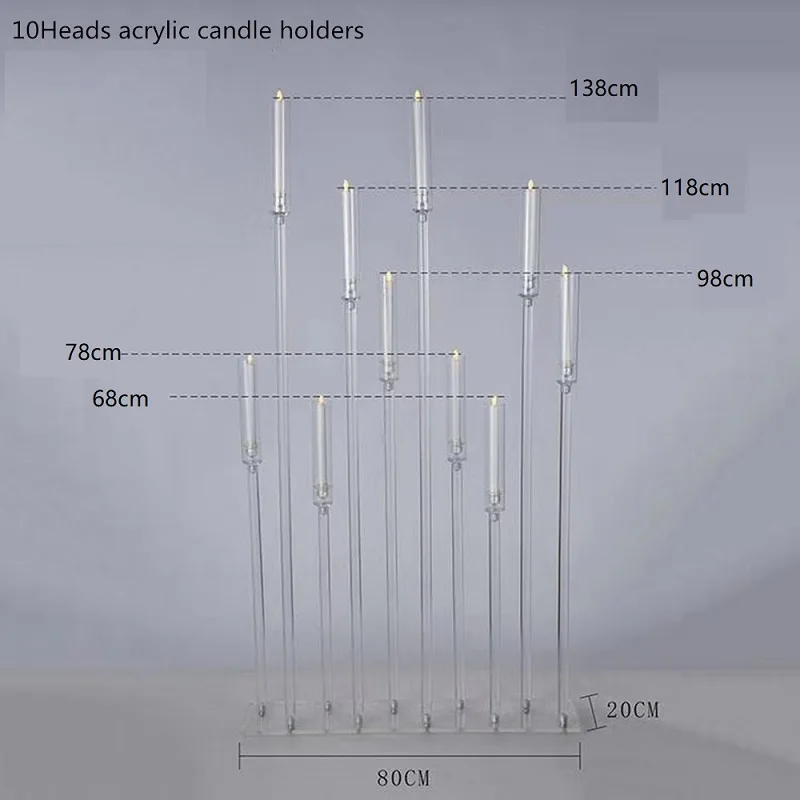 8pcs Acrylic Candlesticks 10 Heads All Clear Candle Holders Wedding Candelabra Table Centerpieces Holder Candelabrum For Party
8pcs Acrylic Candlesticks 10 Heads All Clear Candle Holders Wedding Candelabra Table Centerpieces Holder Candelabrum For Party