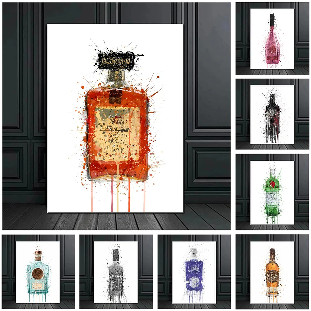 Abstract Whiskey Amaretto Champagne Bottle Poster Prints Living Room Decor Graffiti Wine Beer Bottles Canvas Painting Wall Art
Abstract Whiskey Amaretto Champagne Bottle Poster Prints Living Room Decor Graffiti Wine Beer Bottles Canvas Painting Wall Art