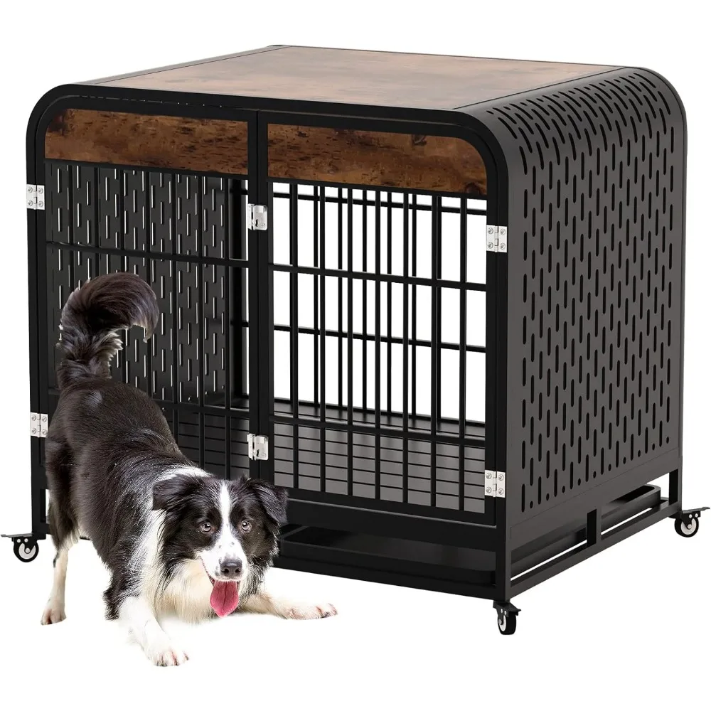 Heavy Duty Dog Crate - Wooden Dog Cage Furniture with Tabletop for Small Medium Large Dogs - Decor Pet House Kennel
Heavy Duty Dog Crate - Wooden Dog Cage Furniture with Tabletop for Small Medium Large Dogs - Decor Pet House Kennel