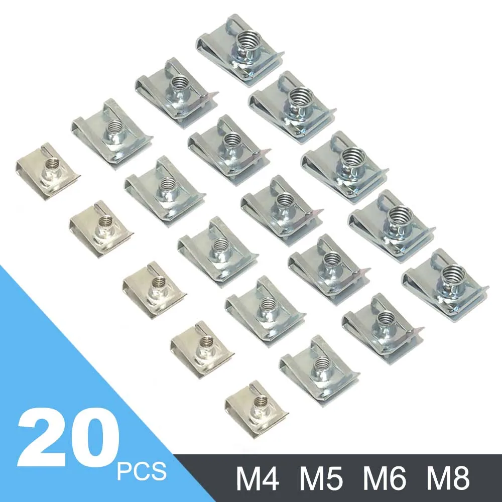 20pcs M4 M5 M6 M8 Car Spring Steel U Type Clips with Thread 8mm 5mm 6mm 4mm Reed Nuts for Auto Motorcycle Scooter ATV Moped
20pcs M4 M5 M6 M8 Car Spring Steel U Type Clips with Thread 8mm 5mm 6mm 4mm Reed Nuts for Auto Motorcycle Scooter ATV Moped