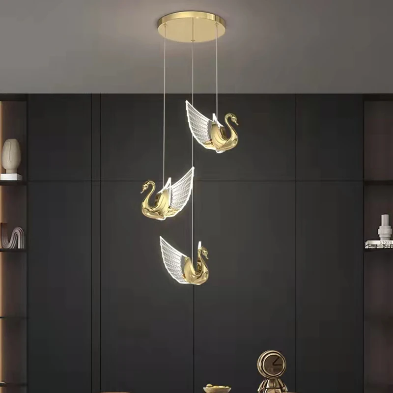 Luxury creative design swan lamp staircase lighting Nordic Kitchen Island Restaurant Decor pendant lights Art bedside hanging la
Luxury creative design swan lamp staircase lighting Nordic Kitchen Island Restaurant Decor pendant lights Art bedside hanging la
