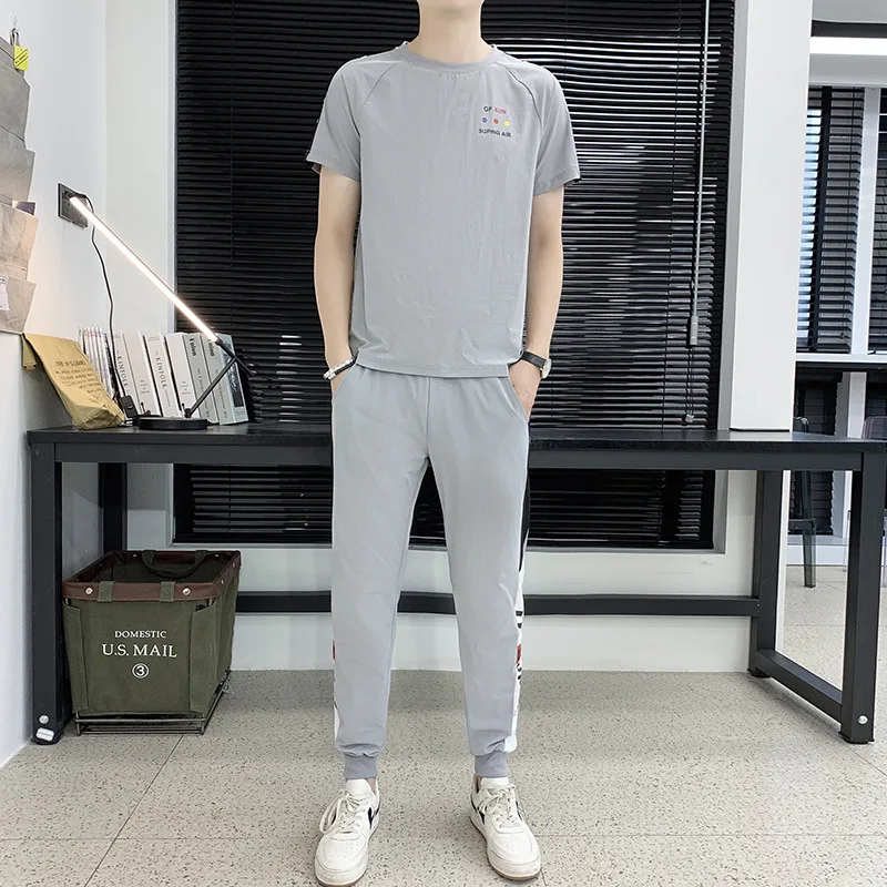 Мужской летний комплект M--4XL, Мужская футболка с круглым вырезом и коротким рукавом + брюки, костюм из 2 предметов, тонкая дышащая повседневная одежда с принтом Hw100
Мужской летний комплект M--4XL, Мужская футболка с круглым вырезом и коротким рукавом + брюки, костюм из 2 предметов, тонкая дышащая повседневная одежда с принтом Hw100