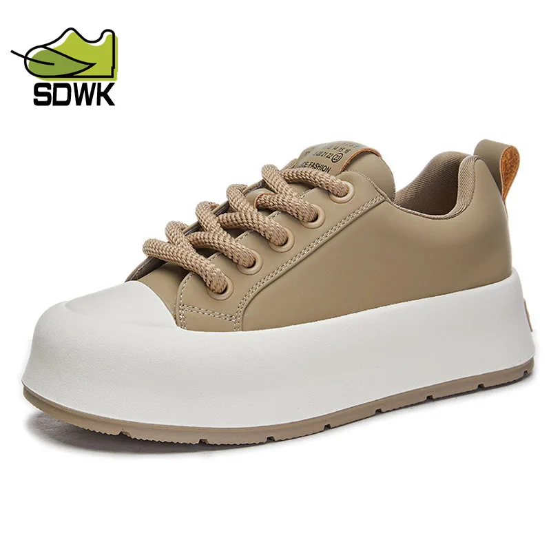 SDWK Leather Sneaker Women 4cm Vulcanize Platform Flats Women Summer High Brand Lace Up Fashion Shoes QA058
SDWK Leather Sneaker Women 4cm Vulcanize Platform Flats Women Summer High Brand Lace Up Fashion Shoes QA058
