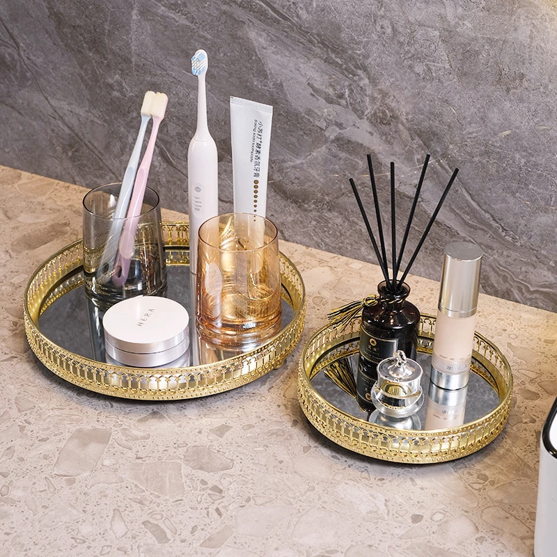Vintage Mirror Metal Tray Cosmetics Jewelry Display Plate Decorative Mirror Tray Bathroom Shampoo Toothbrush Storage Plate Decor
Vintage Mirror Metal Tray Cosmetics Jewelry Display Plate Decorative Mirror Tray Bathroom Shampoo Toothbrush Storage Plate Decor