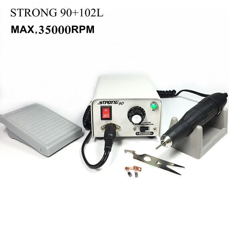 

Набор инструментов для маникюра Strong90, профессиональный электрический аппарат для маникюра, инструменты для нейл-арта, микромотор