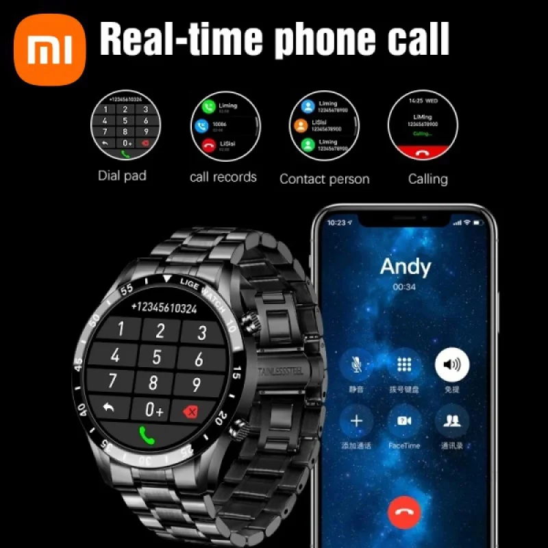 LIGE New For XIAOMI Bluetooth Call Smart Watch Men Sports Fitness Watch IP67 Waterproof Bluetooth For Android ios Men SmartWatch
LIGE New For XIAOMI Bluetooth Call Smart Watch Men Sports Fitness Watch IP67 Waterproof Bluetooth For Android ios Men SmartWatch