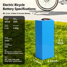 48V 20AH High Power 1000W Electric Bike Battery 48V 20AH E-bike Battery 48 Volt Lithium Battery with BMS 2A Charger 
48V 20AH High Power 1000W Electric Bike Battery 48V 20AH E-bike Battery 48 Volt Lithium Battery with BMS 2A Charger