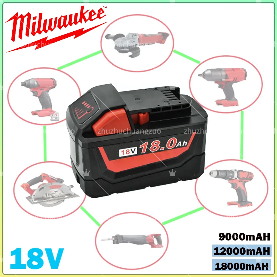 9000mAh Battery For Milwaukee M18 18V 48-11-1815 48-11-1820 48-11-1840 48-11-1841 48-11-1850 Cordless Power Tools Battery
9000mAh Battery For Milwaukee M18 18V 48-11-1815 48-11-1820 48-11-1840 48-11-1841 48-11-1850 Cordless Power Tools Battery