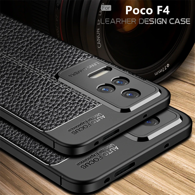 

Чехол для Poco F4, чехол для Xiaomi Poco F4, обложки, противоударный задний бампер для телефона, мягкий кожаный чехол из ТПУ для Fundas Poco F4 F 4 5G, чехол