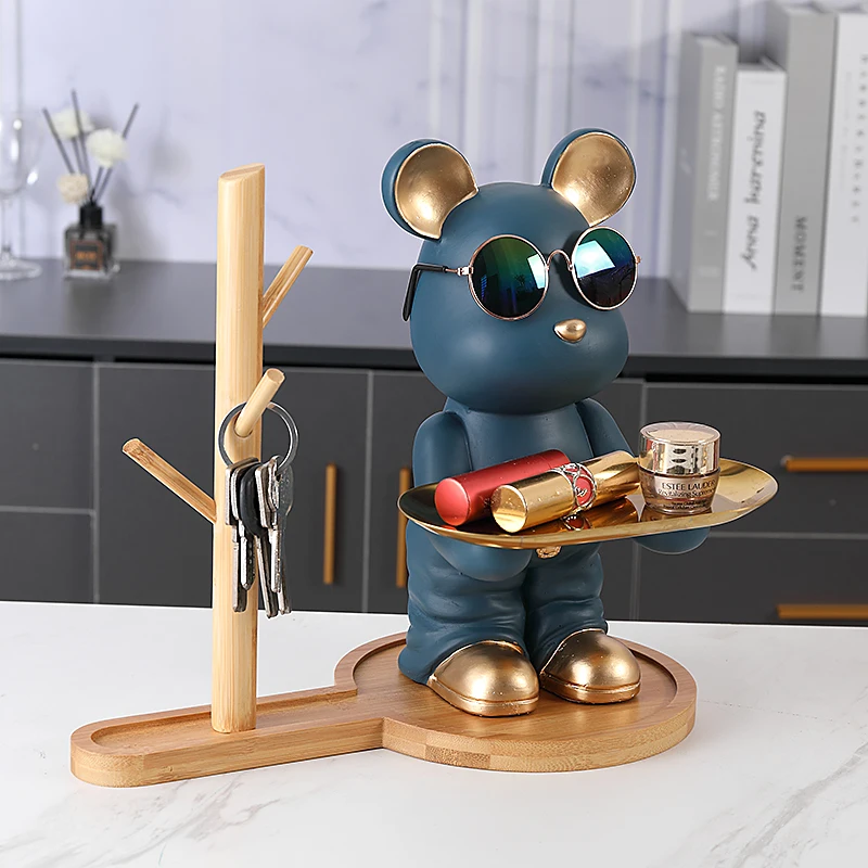 Nordic Resin Décor Bear Porch Key Storage Tray Decoration Living Room Office Desk Home Decor Removable Piggy Bank Craft Gift
Nordic Resin Décor Bear Porch Key Storage Tray Decoration Living Room Office Desk Home Decor Removable Piggy Bank Craft Gift