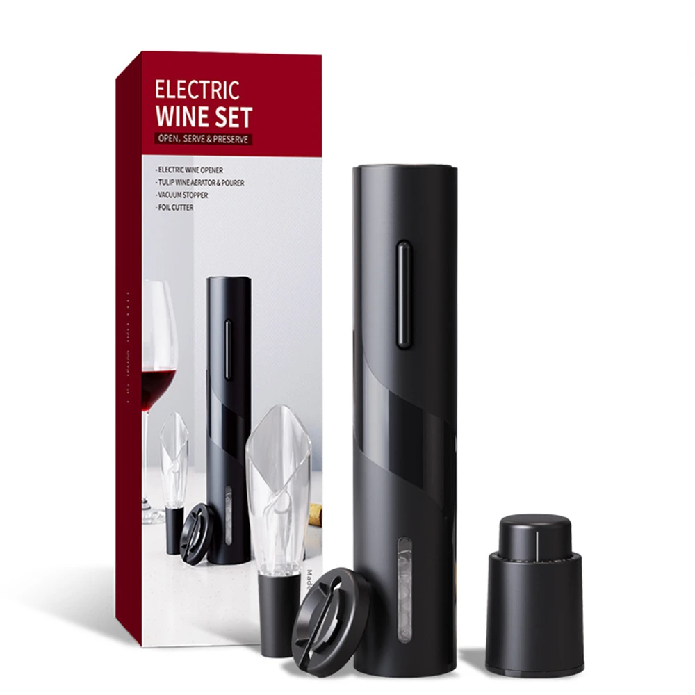 Electric Wine Corkscrew Set Multifunctional Gift Box Set With Foil Knife Can Pour Wine Sober Kitchen Wine Accessories Men's Gift 
Electric Wine Corkscrew Set Multifunctional Gift Box Set With Foil Knife Can Pour Wine Sober Kitchen Wine Accessories Men's Gift