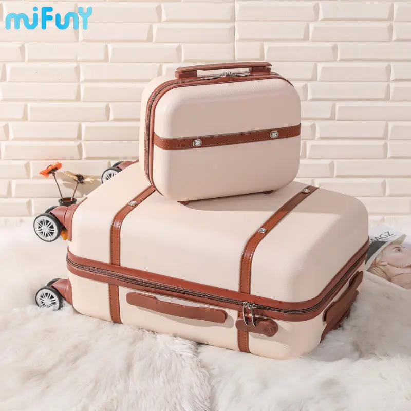 MiFuny Rolling Luggage Retro Spinner Wheel Travel Suitcases Carry on Luggage with Wheels Boarding Business Password Trolley Case
MiFuny Rolling Luggage Retro Spinner Wheel Travel Suitcases Carry on Luggage with Wheels Boarding Business Password Trolley Case