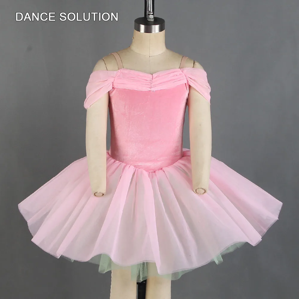 

Ballet Performance Tutu Costume Off-shoulder Ballet Tulle Dress Professional Competition Dancewear for Women & Girls 21049