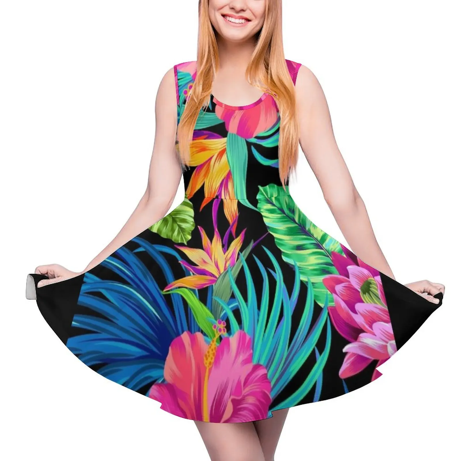 Drive You Mad Hibiscus Pattern Round Neck Dress party dresses women Women long dress summer dress women 2024
Drive You Mad Hibiscus Pattern Round Neck Dress party dresses women Women long dress summer dress women 2024