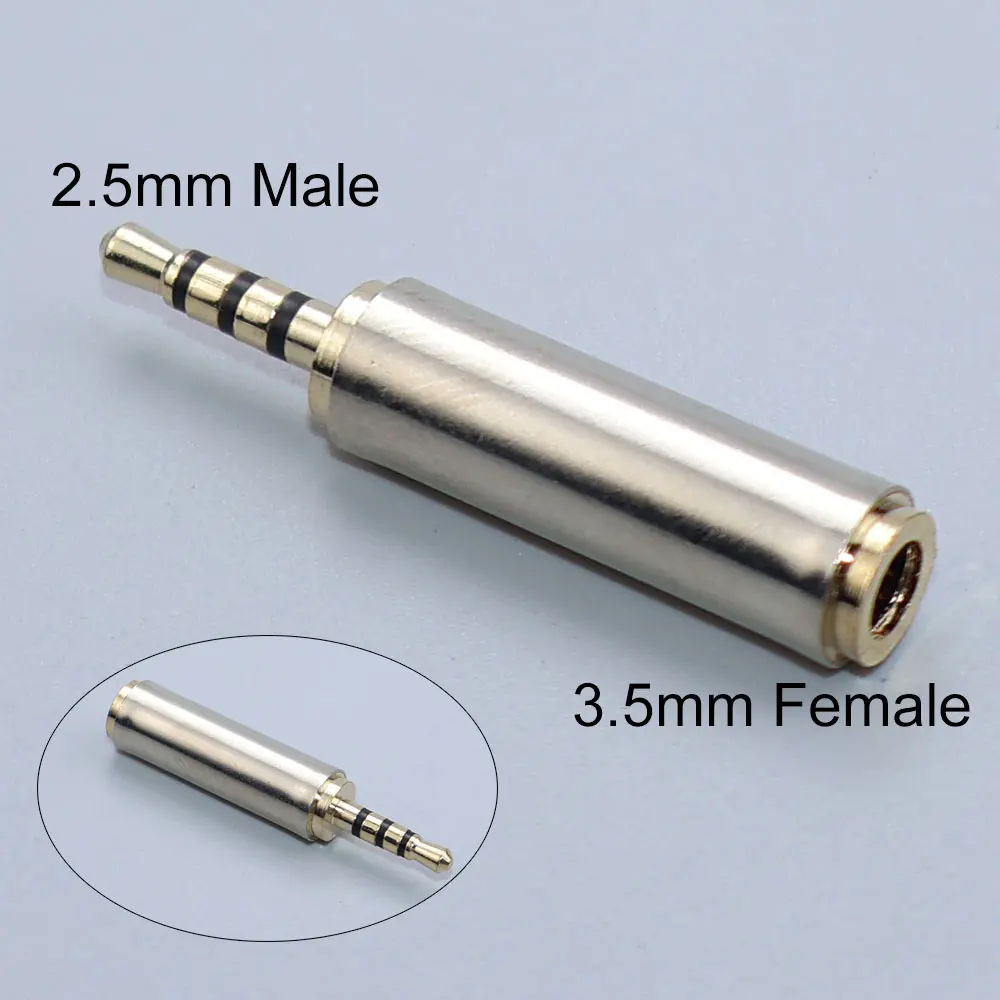 JCD 2PCS Aux Cable Converter 3.5mm to 2.5mm /2.5 mm to 3.5 mm Audio Adapter Stereo Headphone Amplifier Microphone Jack JCD 2PCS Aux Cable Converter 3.5mm to 2.5mm /2.5 mm to 3.5 mm Audio Adapter Stereo Headphone Amplifier Microphone Jack