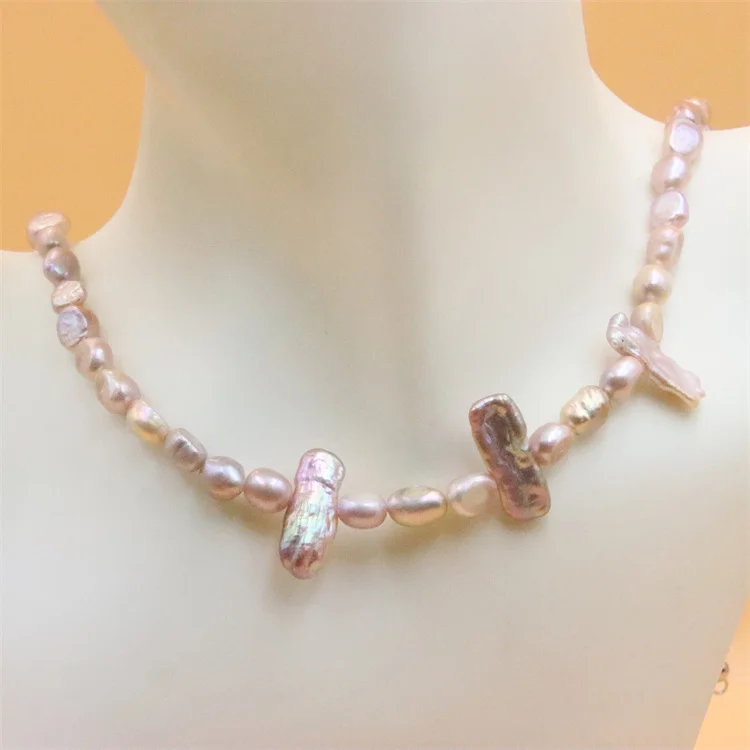 ZFSILVER 100% 925 Sterling Silver Fashion Natural Freshwater Purple Baroque Pearl Necklace Elegant Jewelry For Women DIY Gift
ZFSILVER 100% 925 Sterling Silver Fashion Natural Freshwater Purple Baroque Pearl Necklace Elegant Jewelry For Women DIY Gift