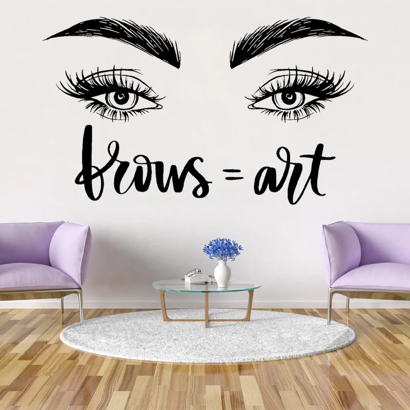 Brows Art Beauty Salon Sign Wall Decals Vinyl Lashes Brown Art Eyelashes Women Studio Sticker Decoration Murals Wallpaper Q029
Brows Art Beauty Salon Sign Wall Decals Vinyl Lashes Brown Art Eyelashes Women Studio Sticker Decoration Murals Wallpaper Q029