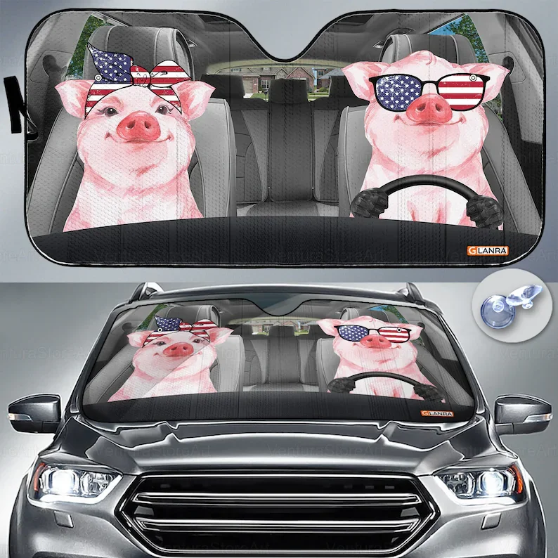 Pig Couple Car Sunshade, Car Windshield Sunshade, Pig Car Accessories, Car Decoration, Gift For Him, Pig Lover PHT172205J02
Pig Couple Car Sunshade, Car Windshield Sunshade, Pig Car Accessories, Car Decoration, Gift For Him, Pig Lover PHT172205J02
