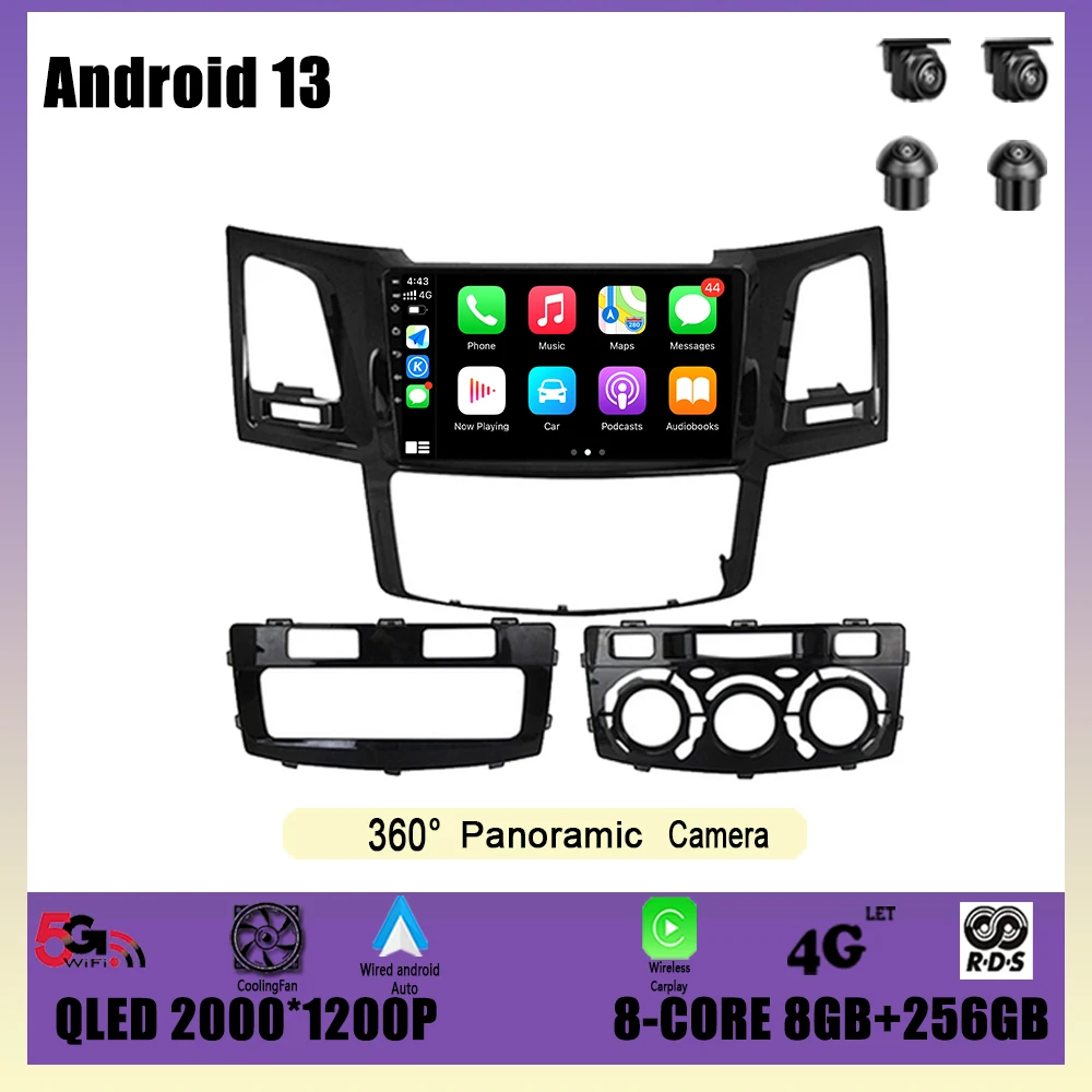 For Toyota Fortuner Hilux MT 2007 2008 2012 2014 2015 Navigation GPS DSP Carplay WIFI Android 13 Car Radio Multimedia Player
For Toyota Fortuner Hilux MT 2007 2008 2012 2014 2015 Navigation GPS DSP Carplay WIFI Android 13 Car Radio Multimedia Player