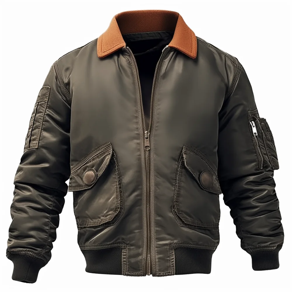 Mens Vintage Casual Flight Jacket Light Air Bomber Military Jacket
Mens Vintage Casual Flight Jacket Light Air Bomber Military Jacket